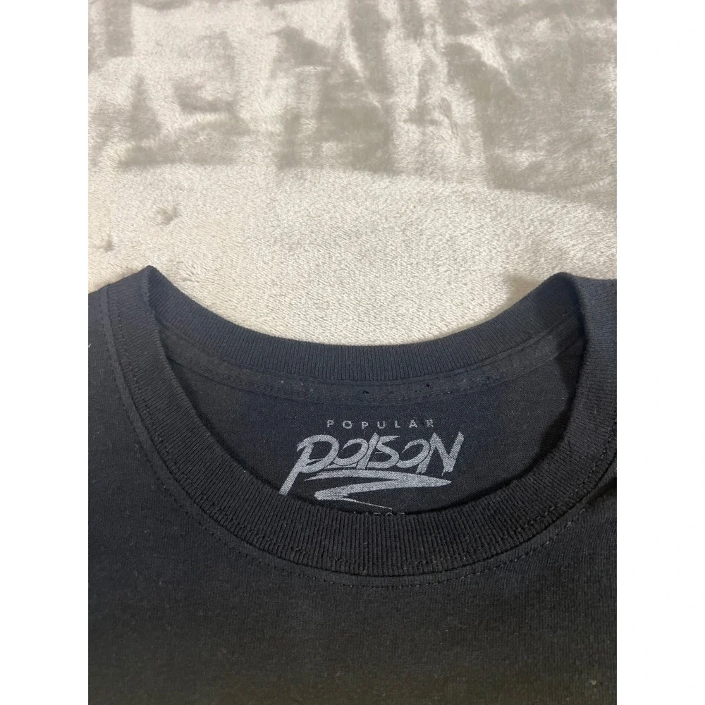 Poison LA KING Graphic Tee Streetwear Black Yellow Purple Shirt Hype Unisex Lge